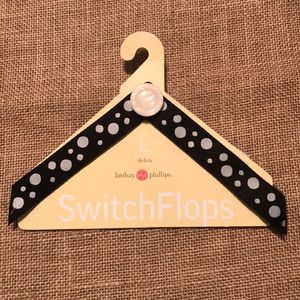 Lindsay Phillips Switch Flops Black White Dot